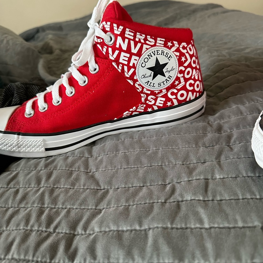 Red All Star Converse! Size 10 W, Size 8 M